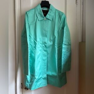 NWOT Coach Turquoise Trench Coat